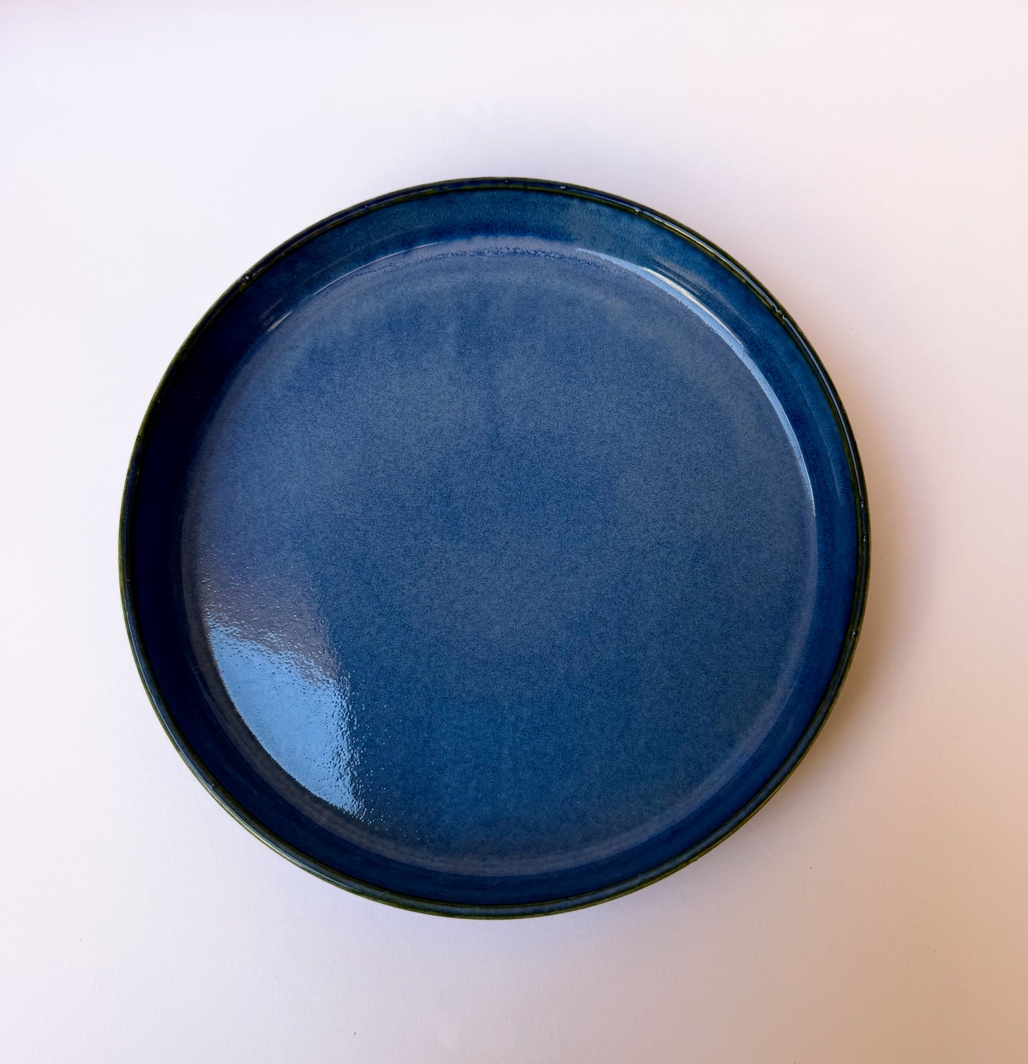 Plate with green edges - 16 cm