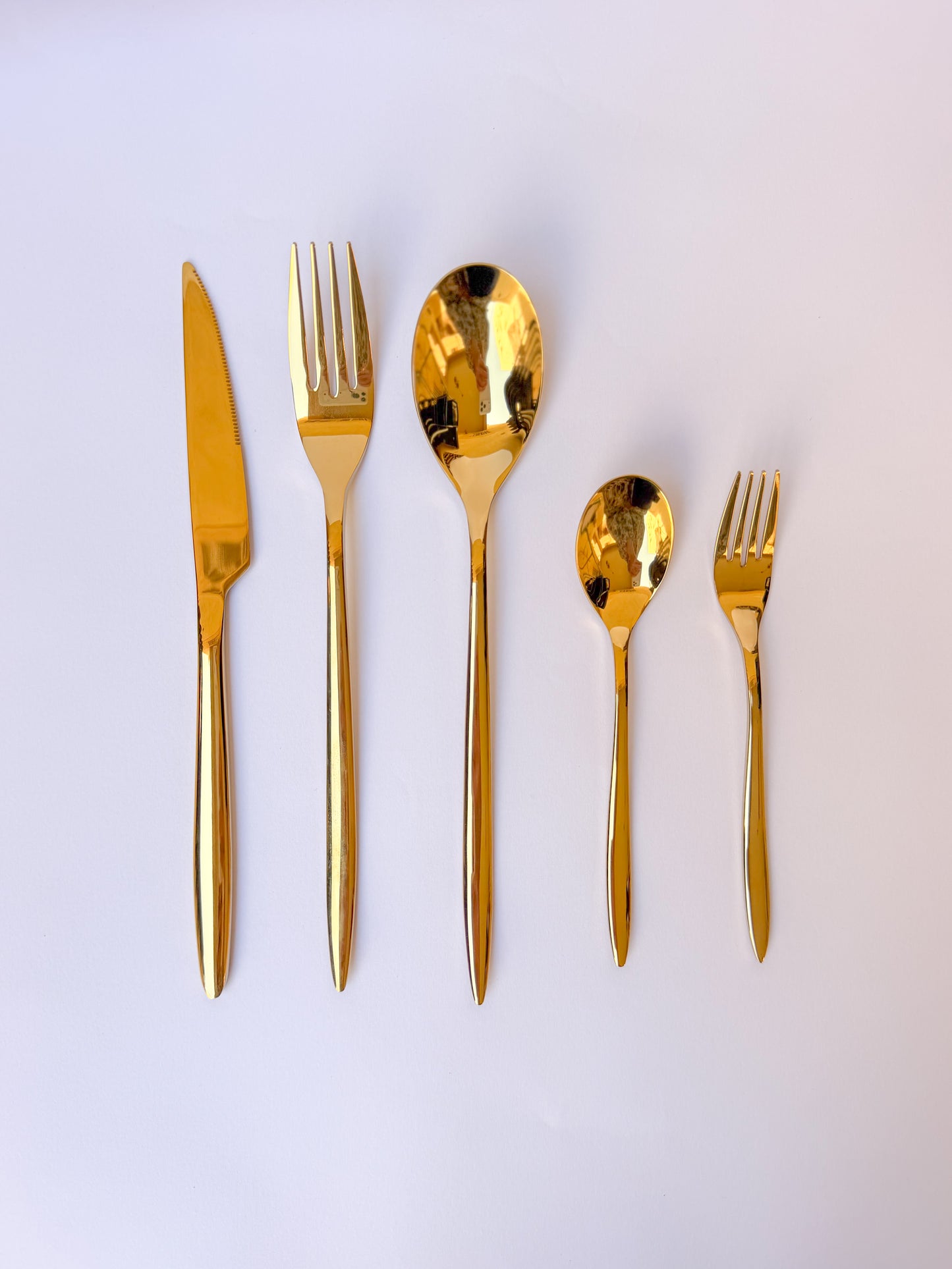 30 cutlery set - stainless steel - Gold