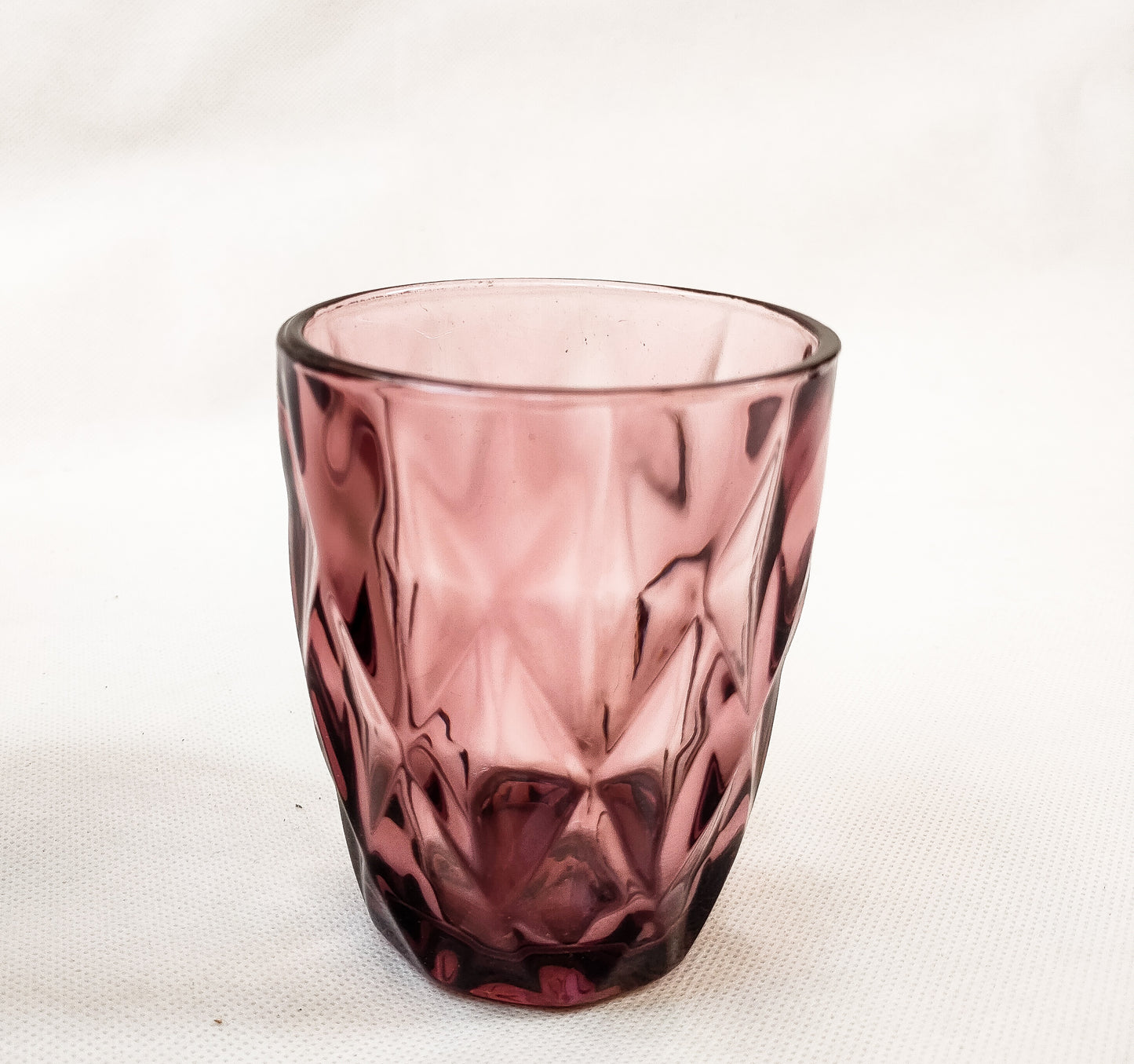 Drinking Glasses - Set of 6 - Maroon- Transparent