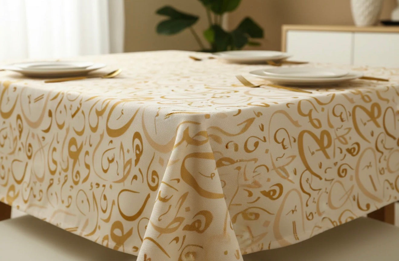 Tablecloth Arabic calligraphy 140x250 cm