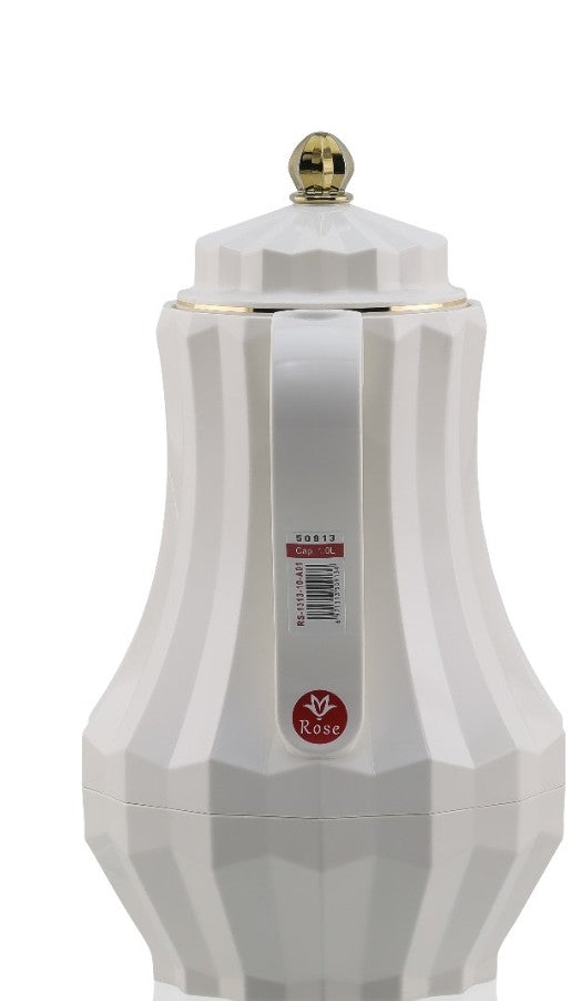 Thermos - 1 liter high quality vacuum flask- available in off white and brown
