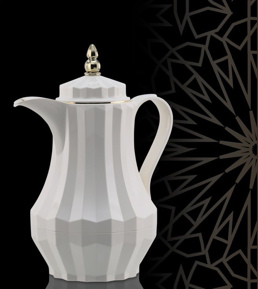Thermos - 1 liter high quality vacuum flask- available in off white and brown
