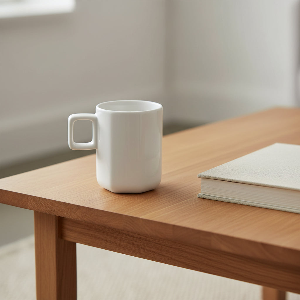 Mugs -- white / pink / yellow