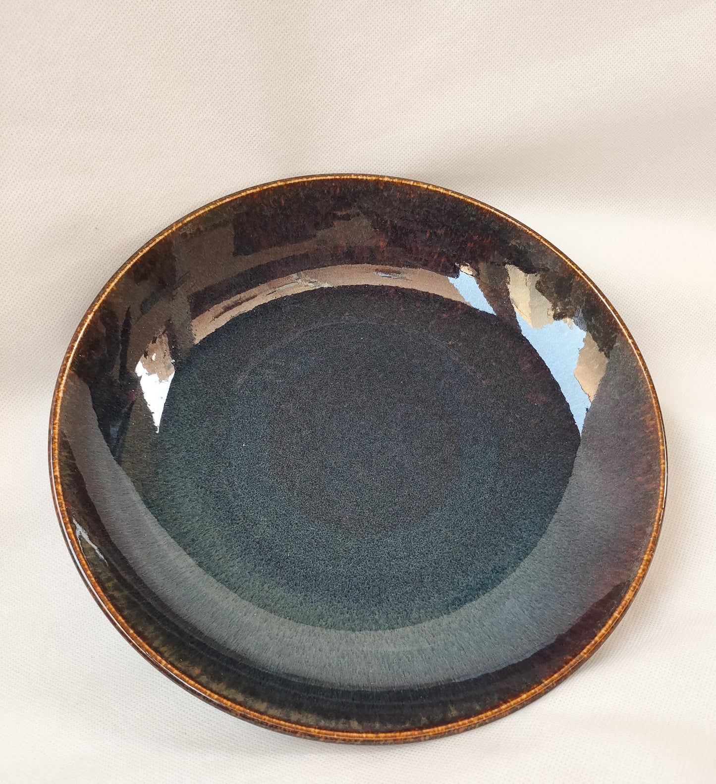 Dinner plate & bowls / porcelain - Emerald green