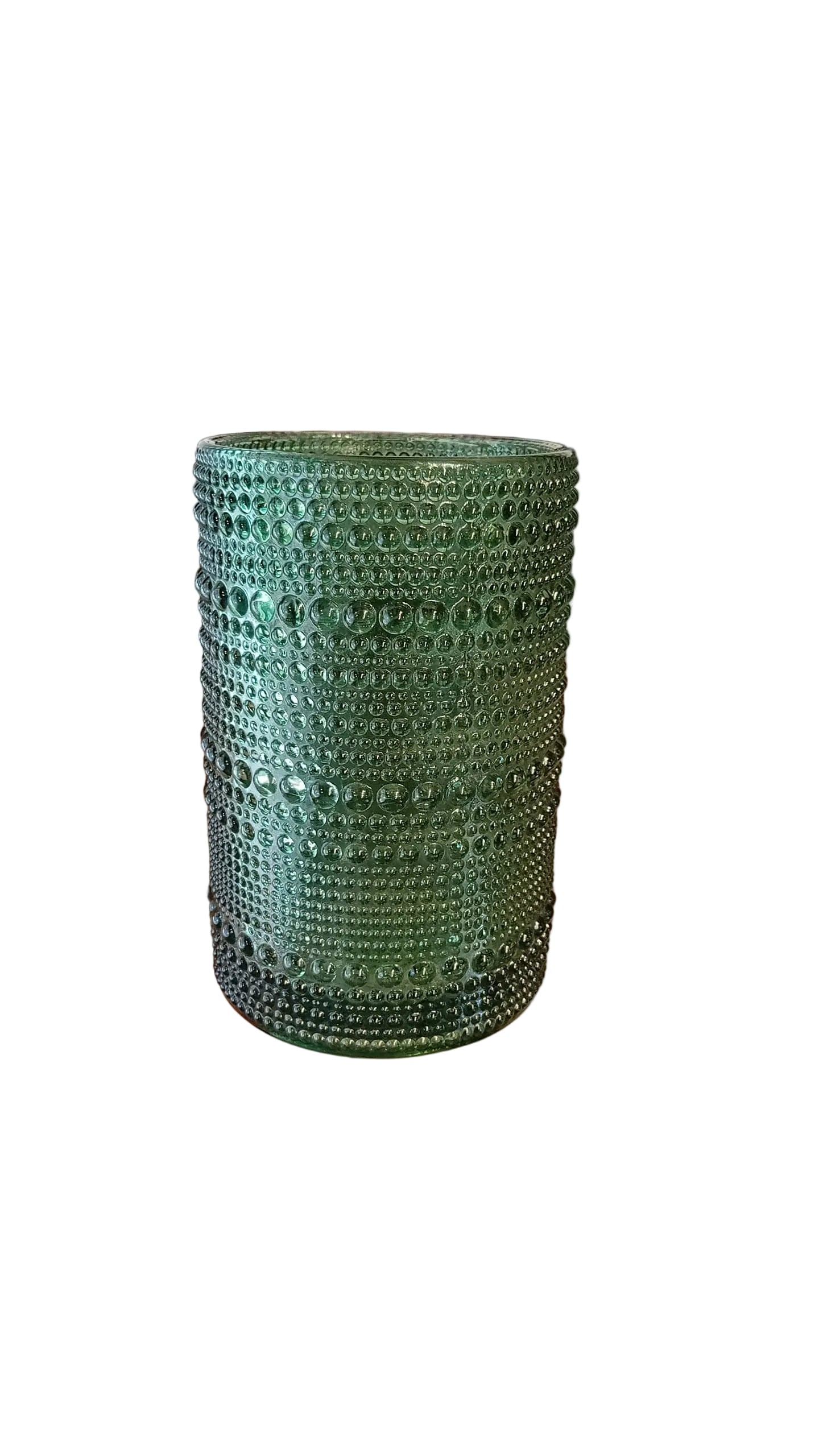 Sage Bubble Dark Green - Glass Cup - set of 6 large size 12 cm