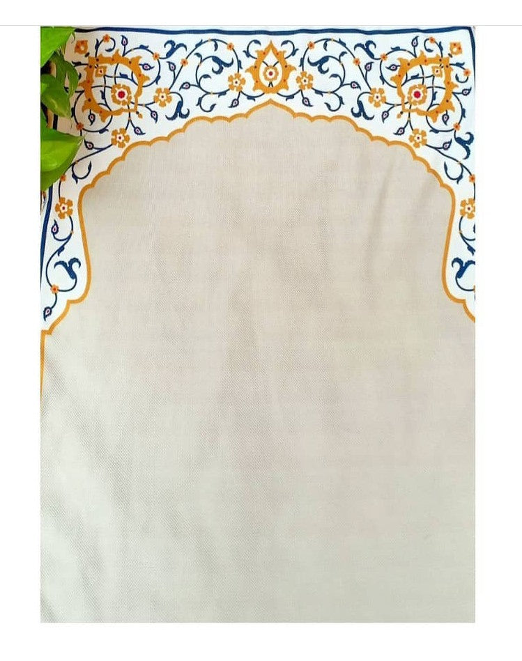 Islamic Floral Arch Prayer Mat Design