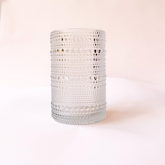 Clear Bubble Cups - Glass Cups - set of 6 large size  12 cm