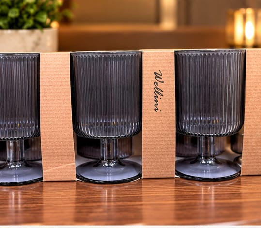 Acrylic Cups set of 6 - Gray color