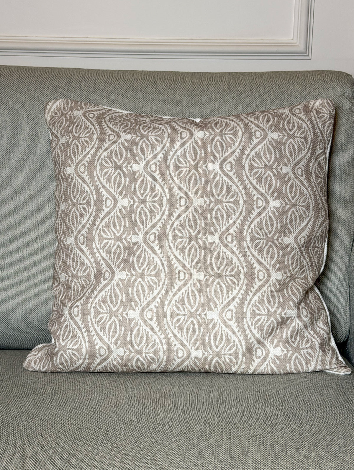 Beige lace cushion