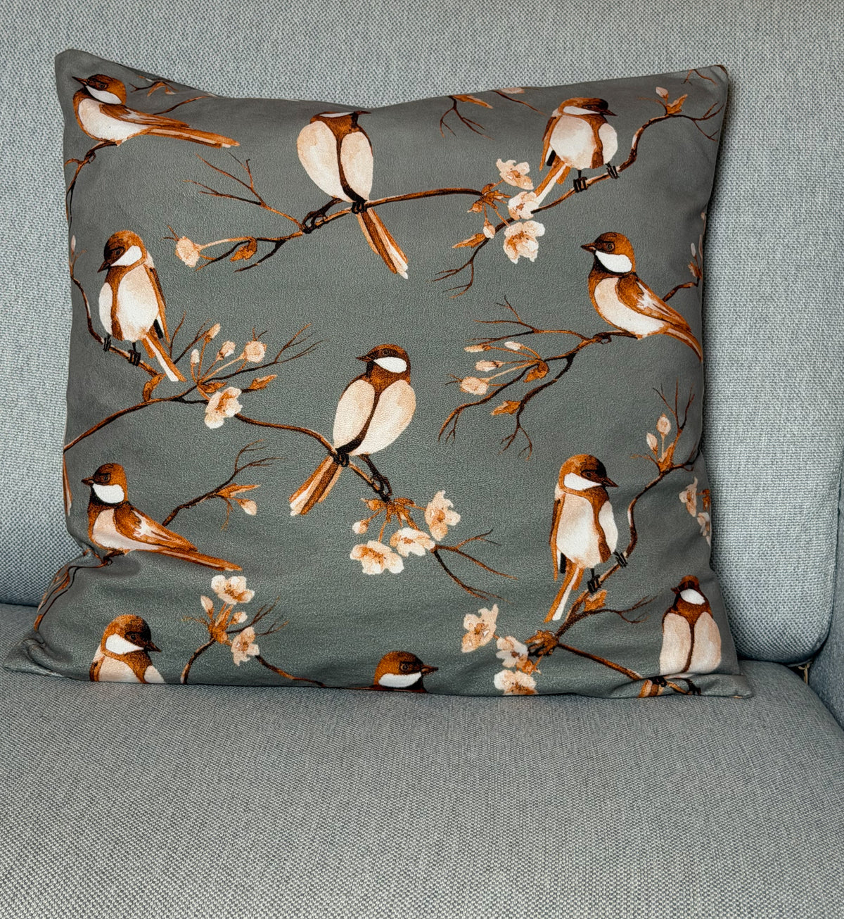 Velvet Birds cushion