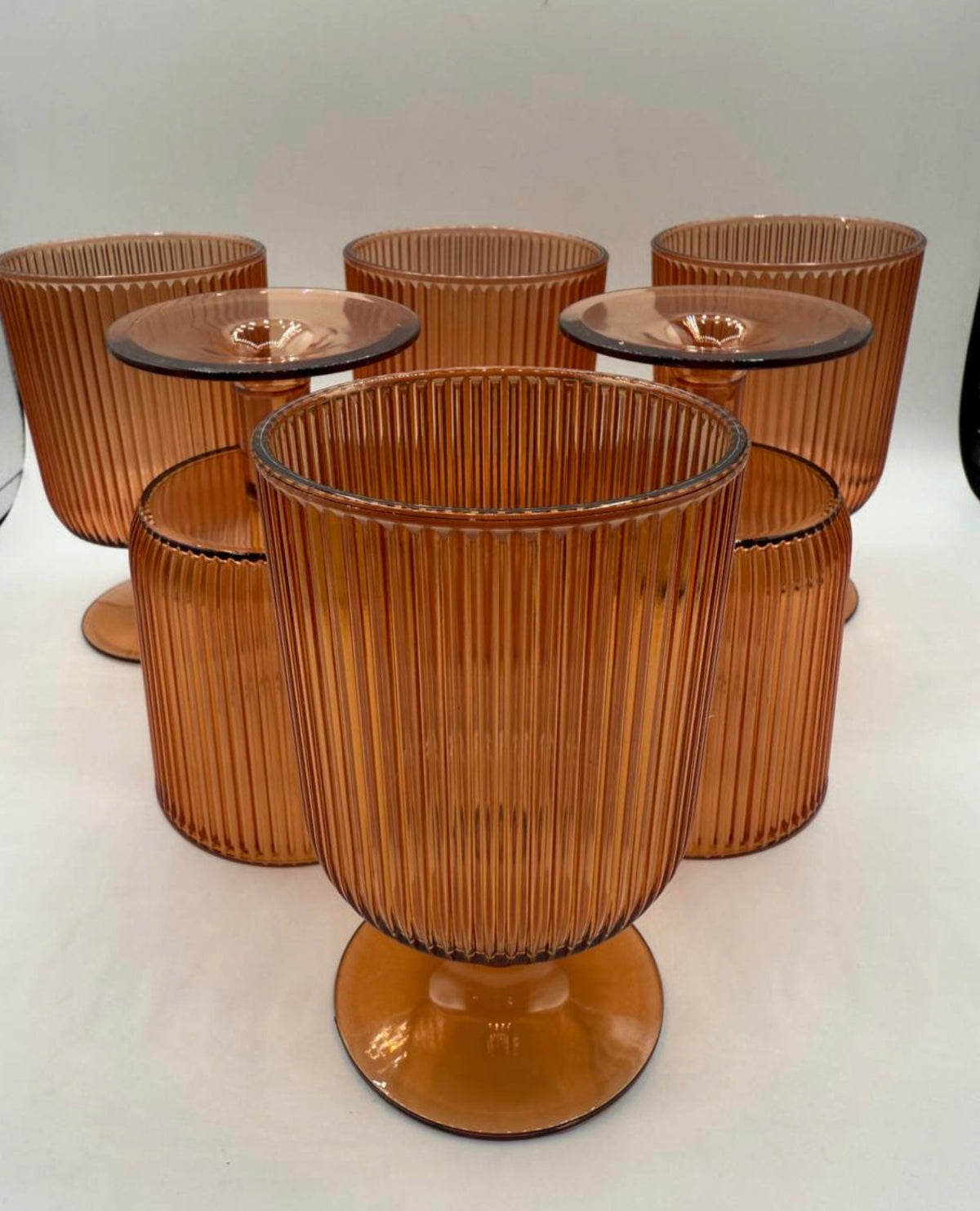 Acrylic Cups set of 6 - Gray color