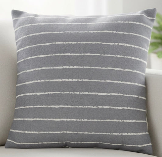Cushion - Gray striped pattern