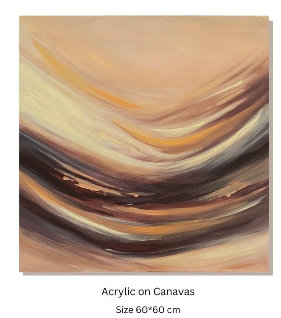 Hand painted canvas-  60*60 cm