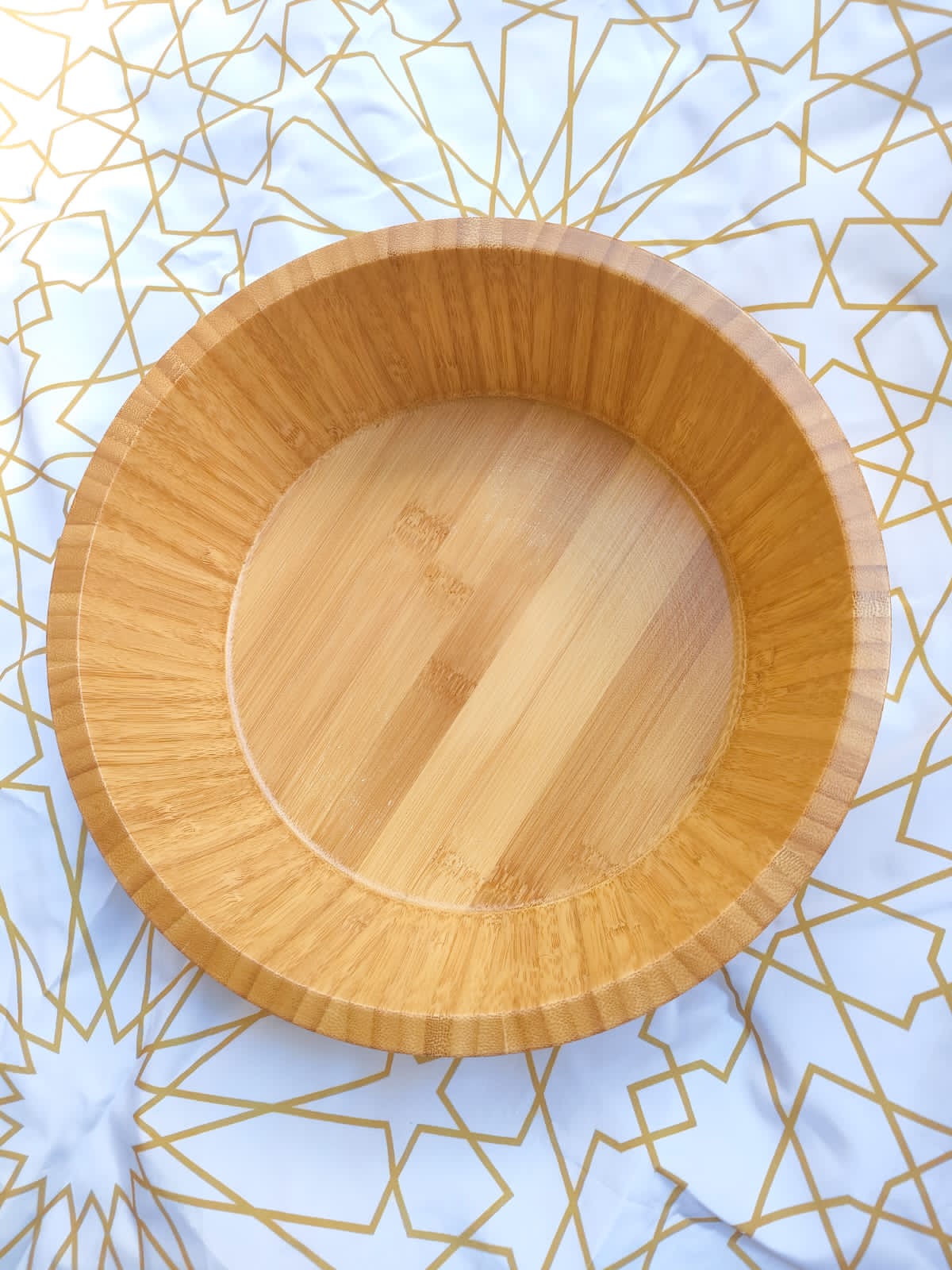 Round wooden Bowl - light shade