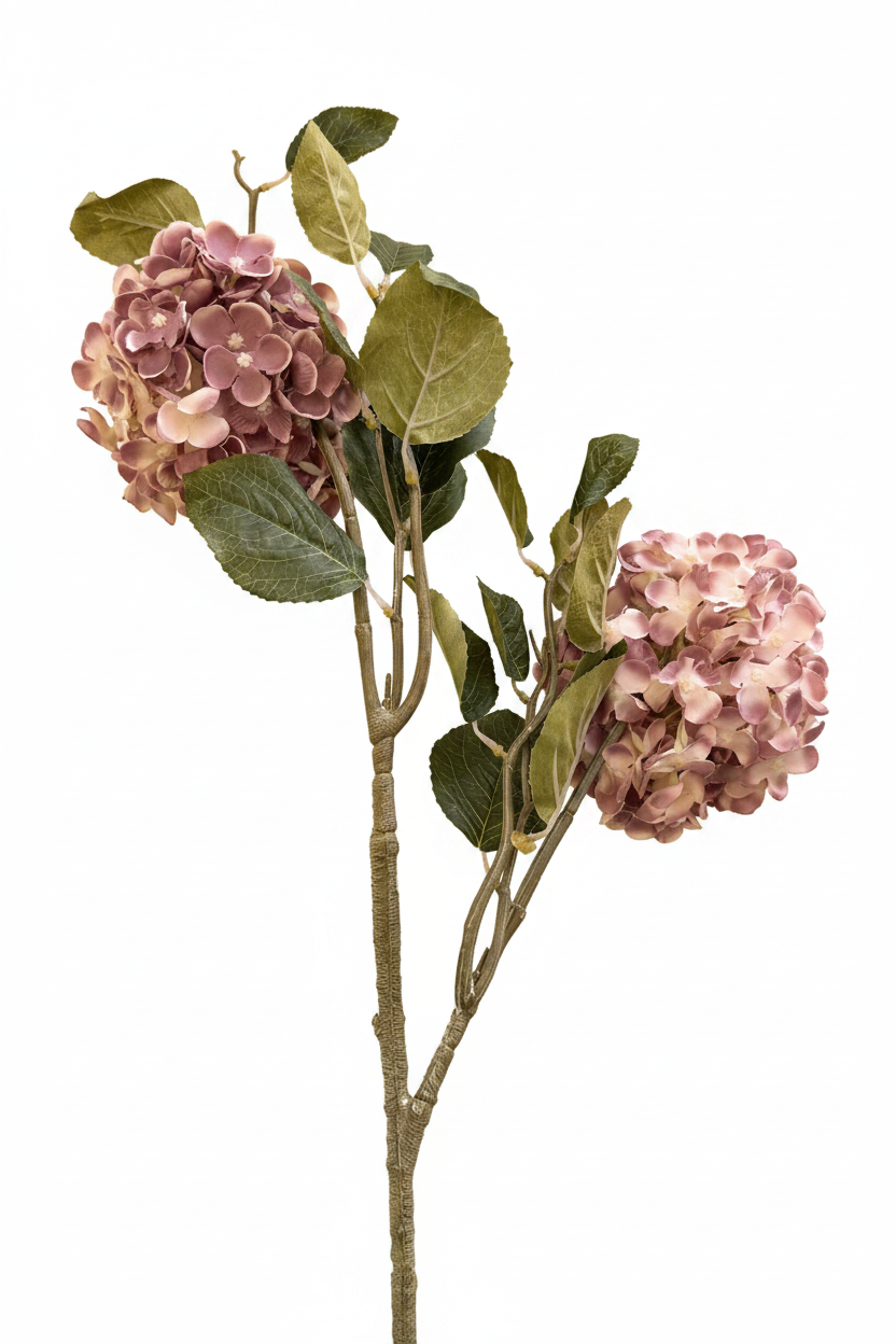 hydrangea long Stem with 2 flowers