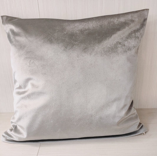 Silver velvet cushion 50*50 cm