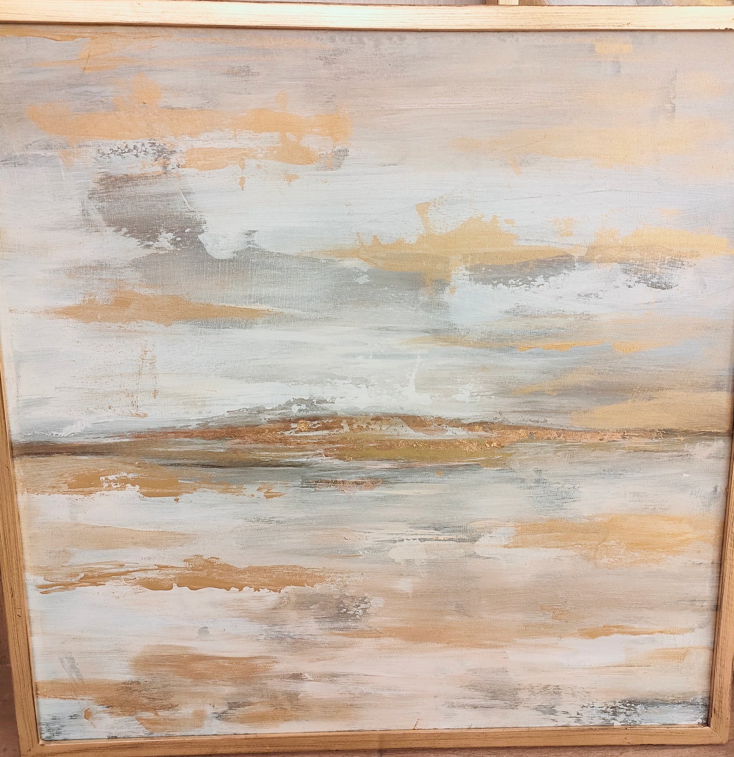 Square Hand painted frame -60*60 cm Gold wooden Frame