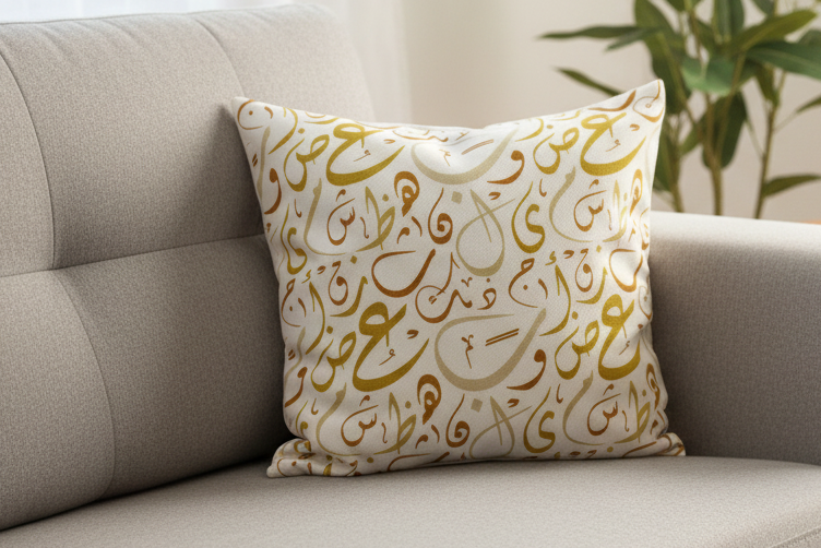 Ramadan cushions - Arabic calligraphy