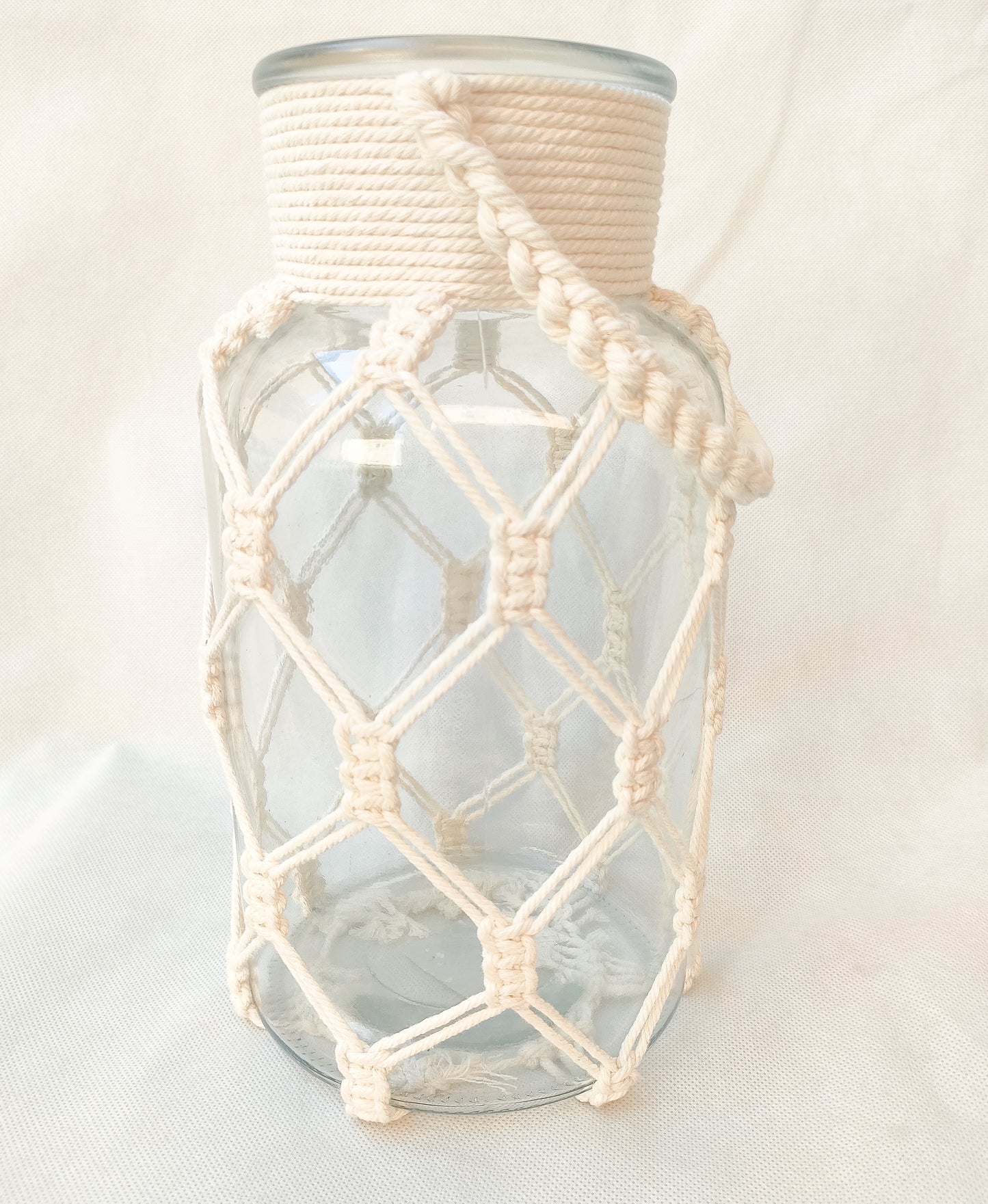 Decorative Vase - Glass with white strings