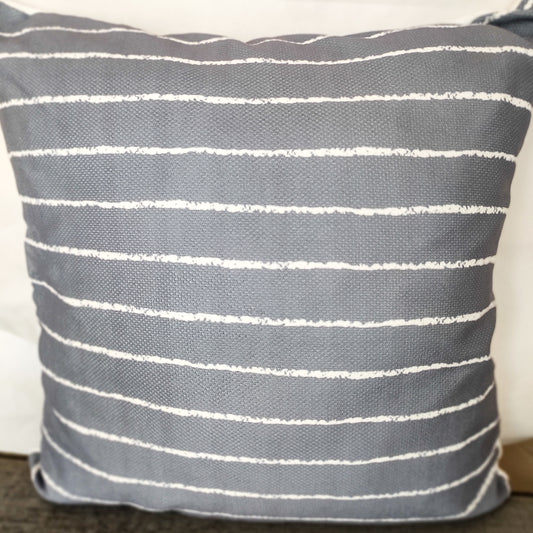 Cushion - Gray striped pattern