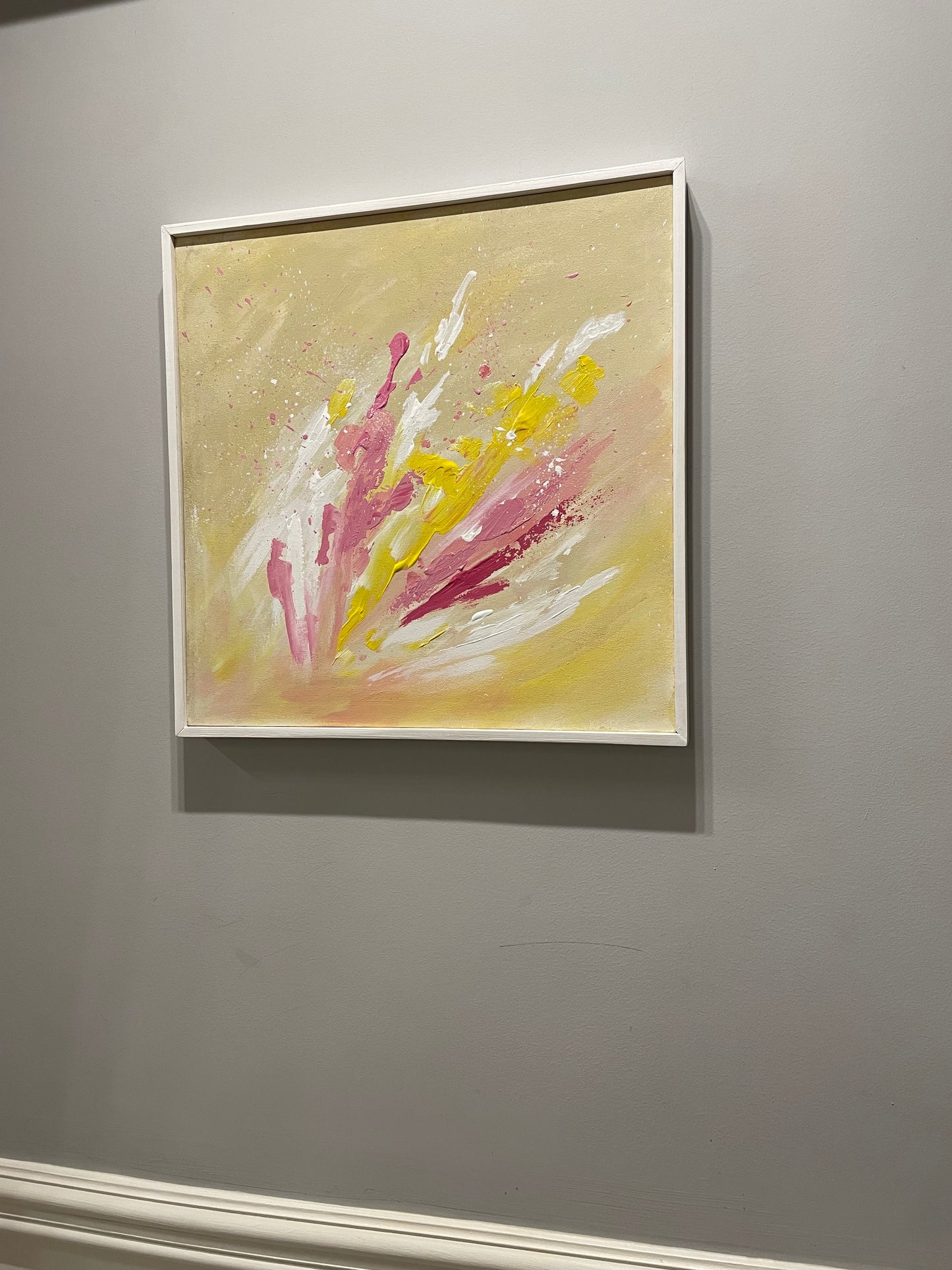 Hand painted Canvas-  50x50cm Splashes