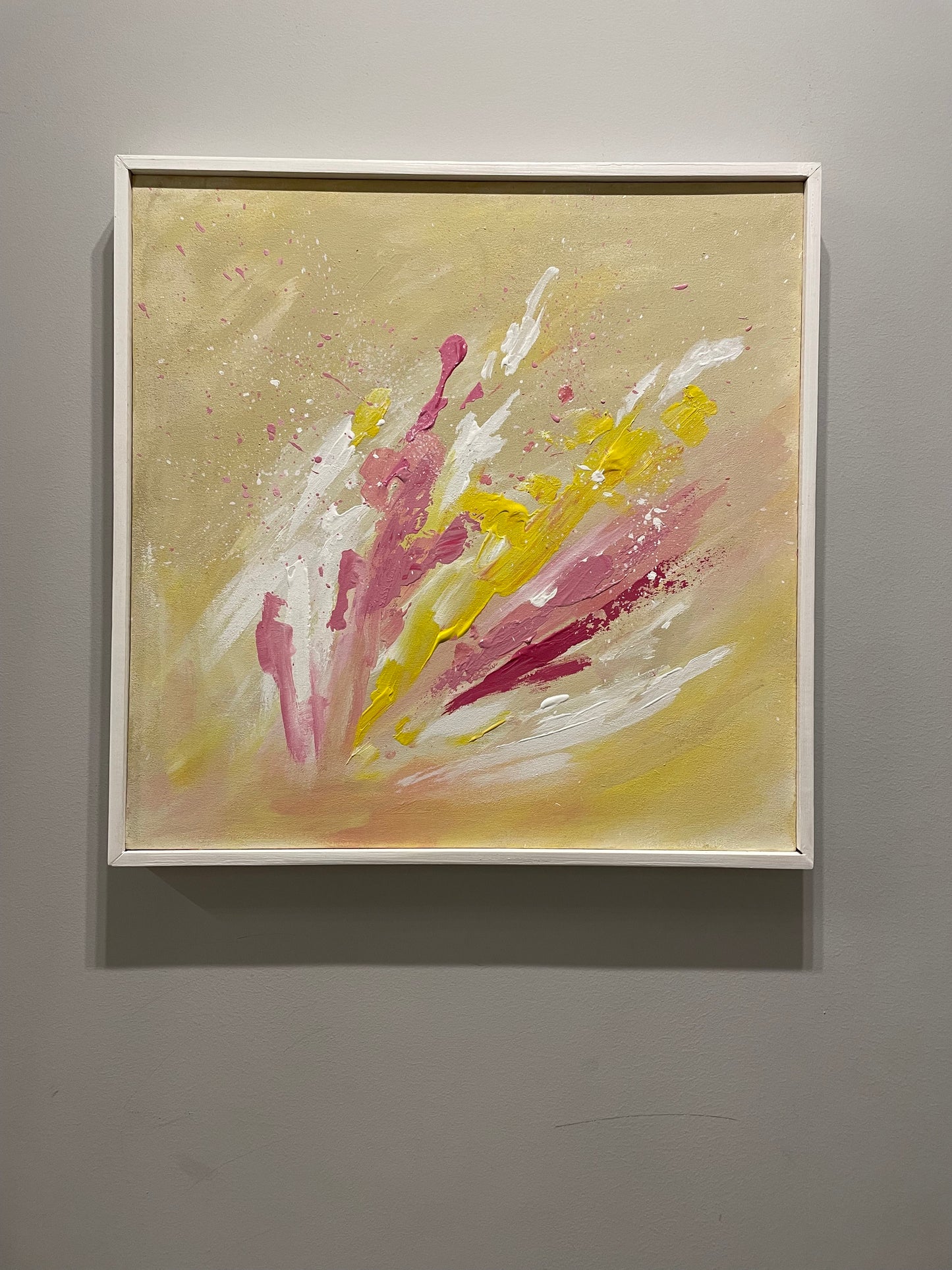 Hand painted Canvas-  50x50cm Splashes