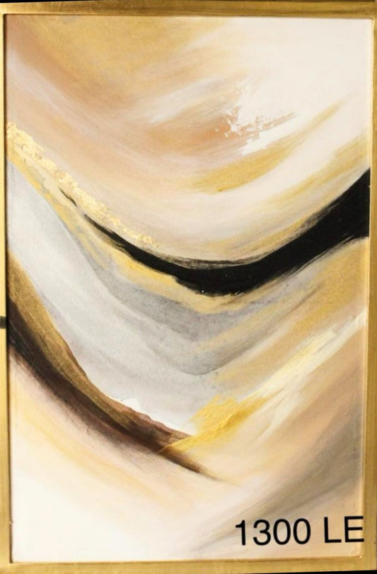 Rectangle Hand painted  -60*40 cm  gold wooden frame