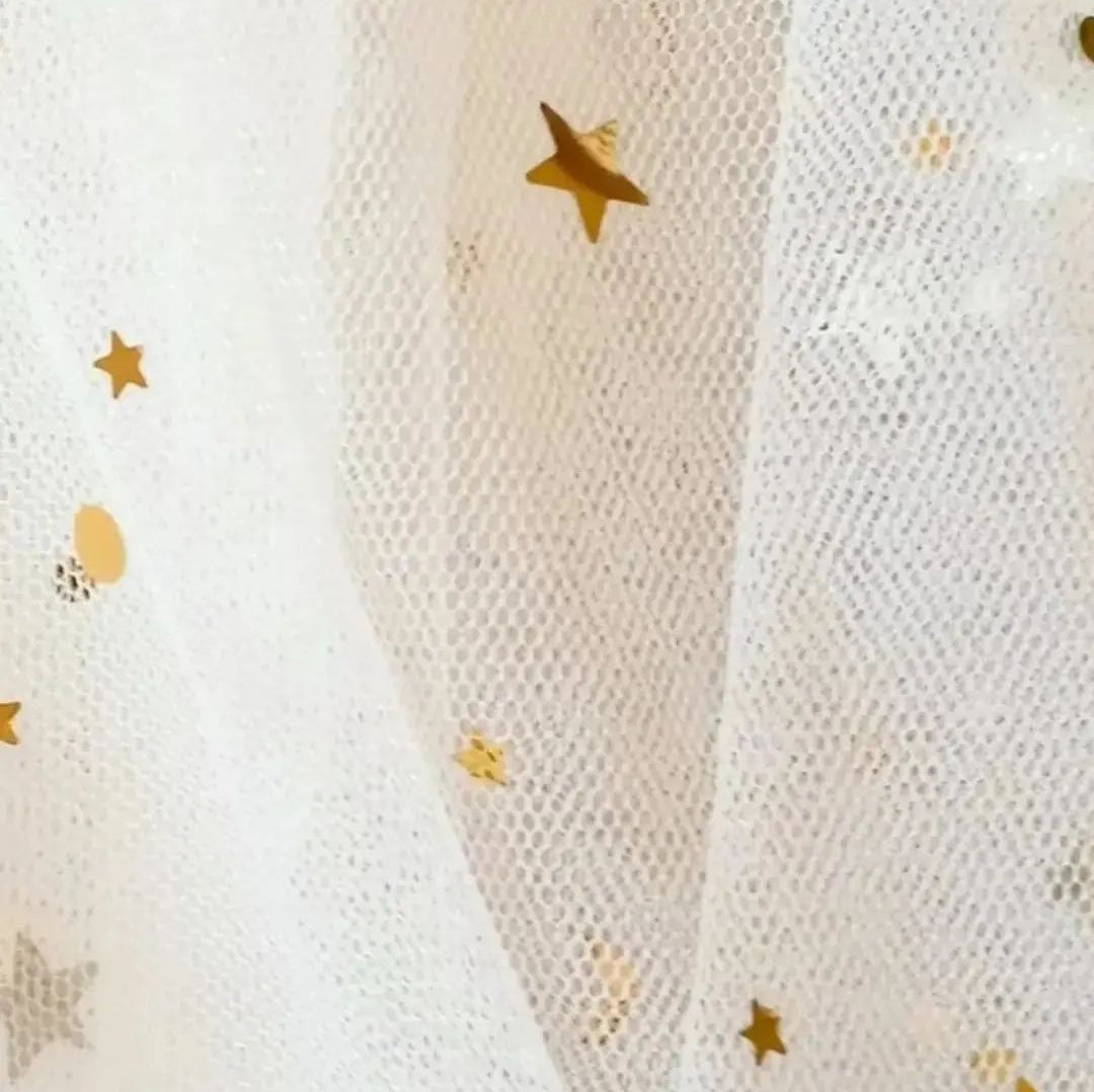 Tulle Tablecloth - With Gold Stars and Crescent 🌙⭐