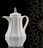 Load image into Gallery viewer, Thermos   - 1 liter high quality vacuum flask- available in off white and brown
