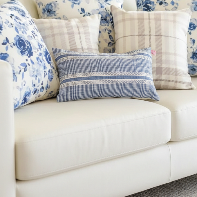 Cushion - Beige Gingham