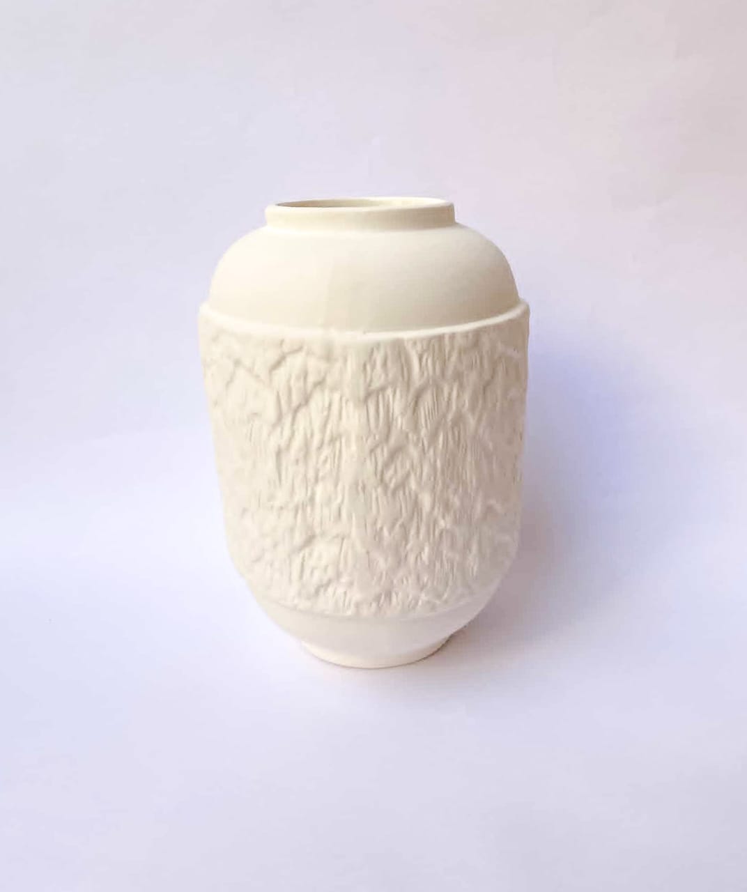 Decorative Vase - white pottery-Short