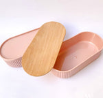 Load image into Gallery viewer, Food Storage Containers/ Twin Set - pink and white
