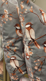 Load and play video in Gallery viewer, Velvet Birds cushion
