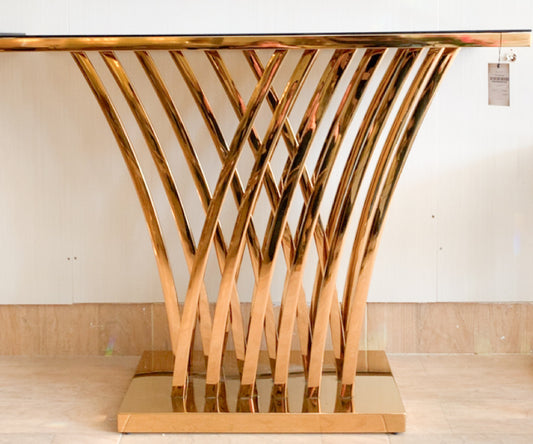 Console Table / Gold plated/rays