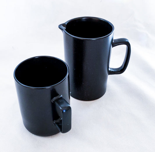 Black MUG + Milk cup