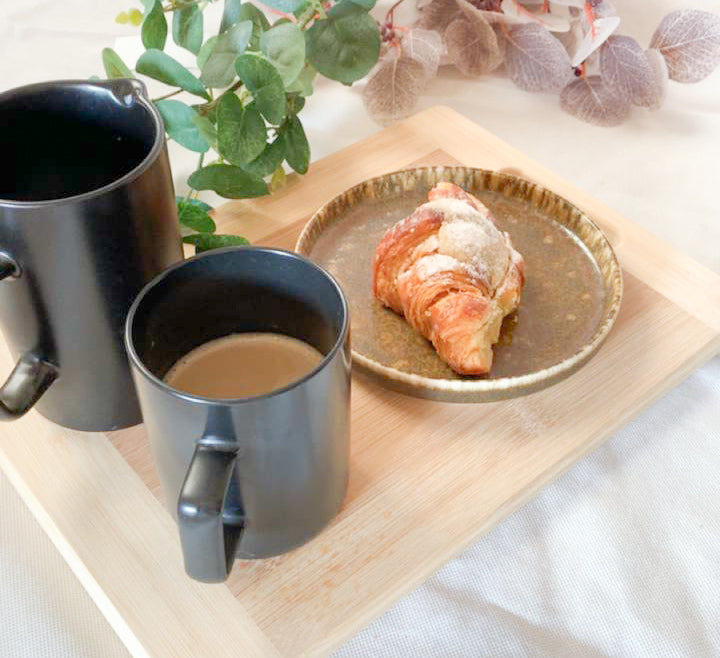 Black MUG + Milk cup