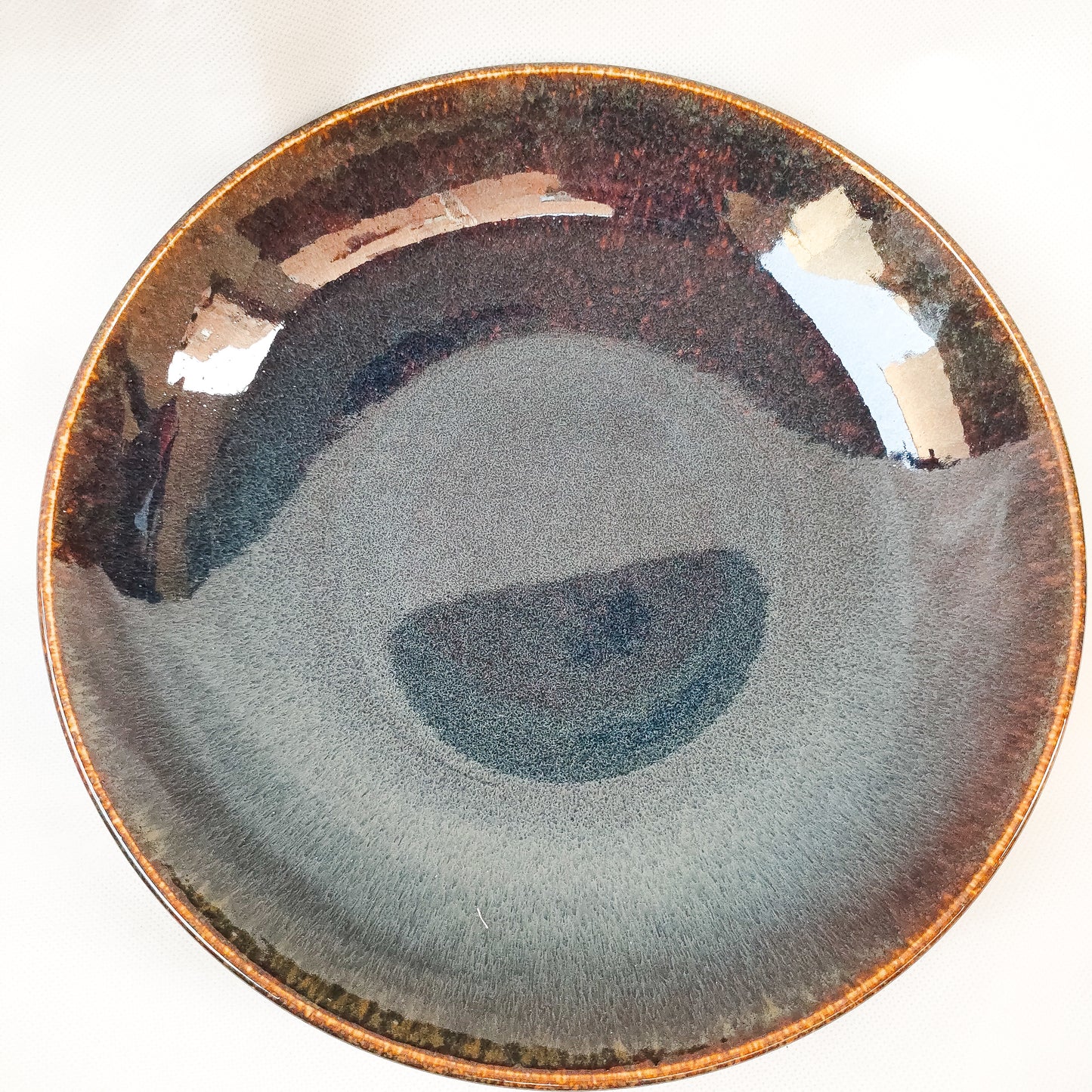 Dinner plate & bowls  / porcelain - Emerald green