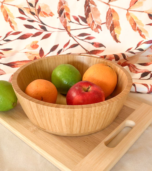 Round wooden Bowl - light shade