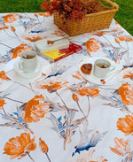 Load image into Gallery viewer, Tablecloth - Orange Flower 150×140cm
