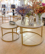 Load image into Gallery viewer, Set of 2 Round Tables.
