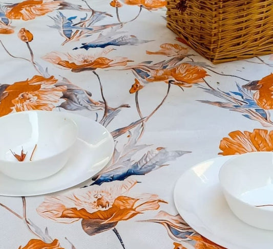 Tablecloth - Orange Flower 150×140cm