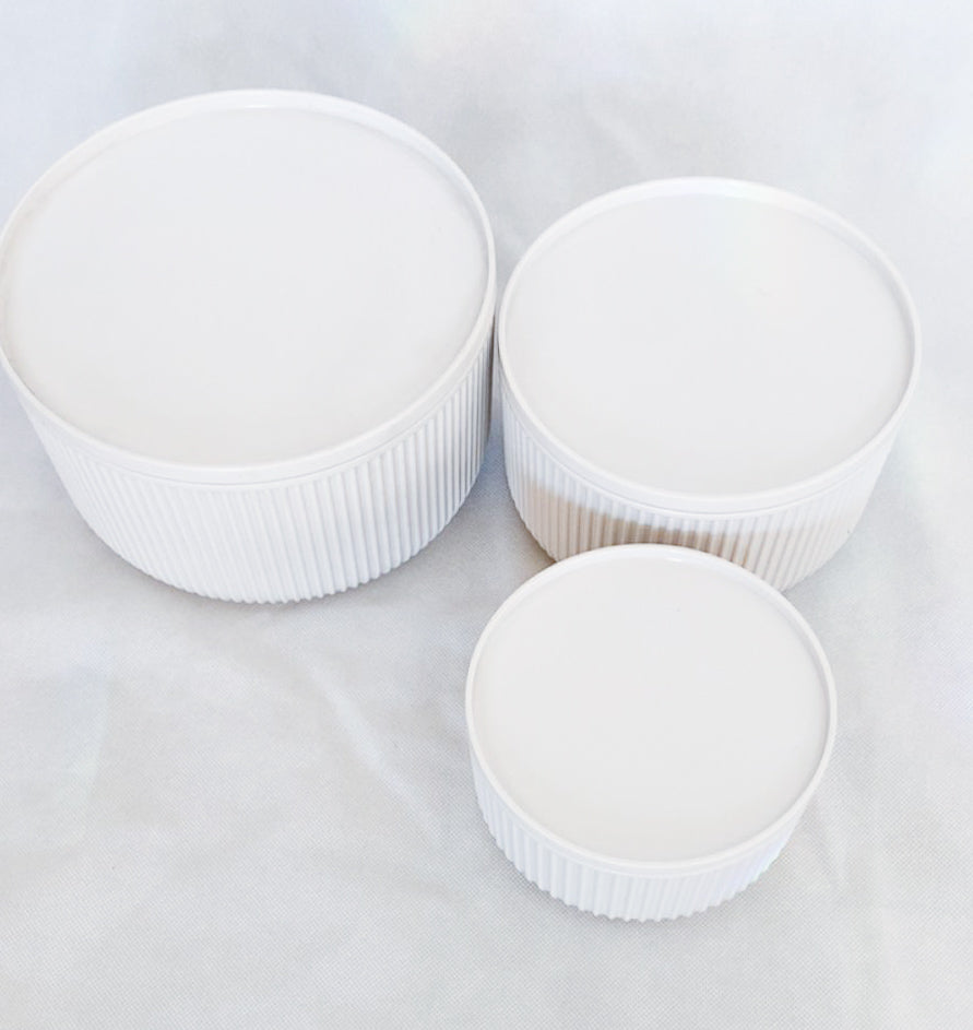 Fridge Containers -set of 3 plastic