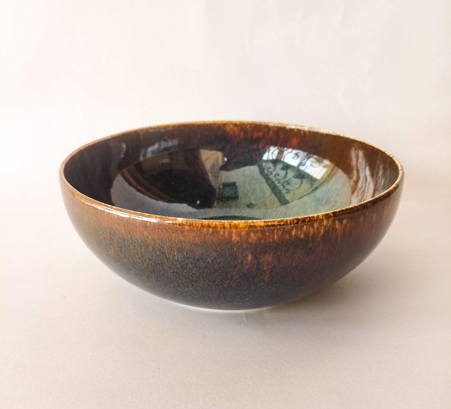 Dinner plate & bowls  / porcelain - Emerald green