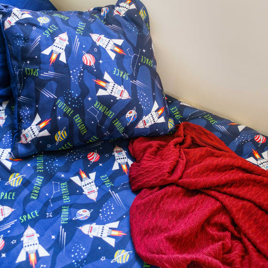 Duvet Cover Set ( 3 pieces )-Space Pattern -Kids