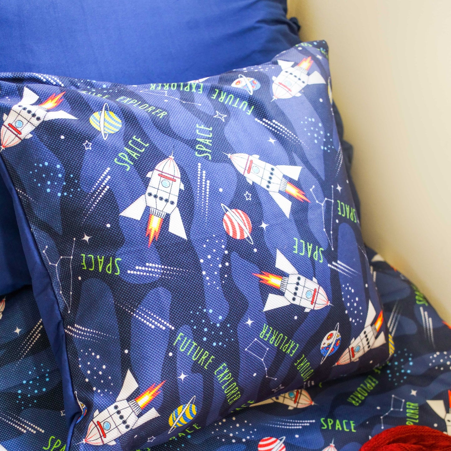 Duvet Cover Set ( 3 pieces )-Space Pattern -Kids