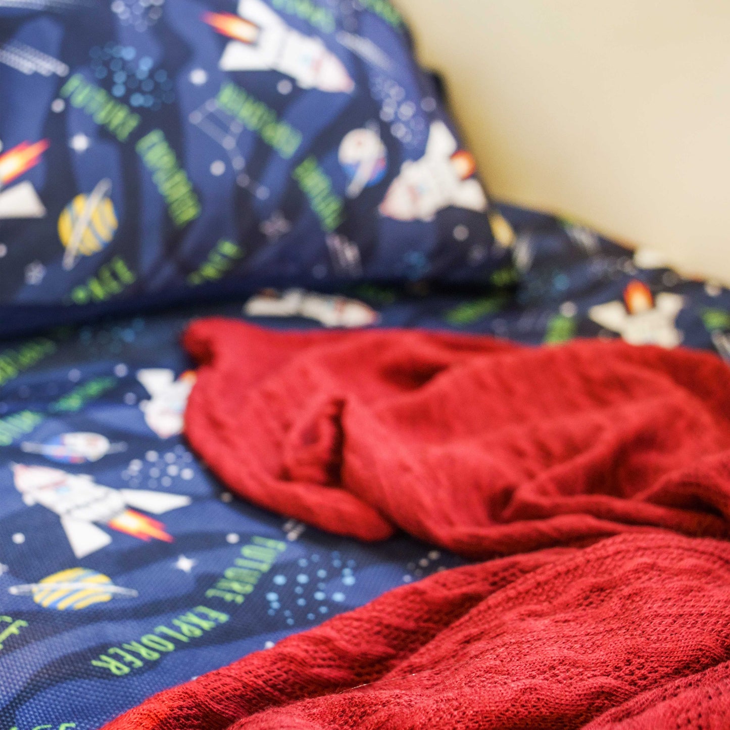 Duvet Cover Set ( 3 pieces )-Space Pattern -Kids