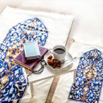 Load image into Gallery viewer, Prayer Mat-Oriental Blue Velvet Padded
