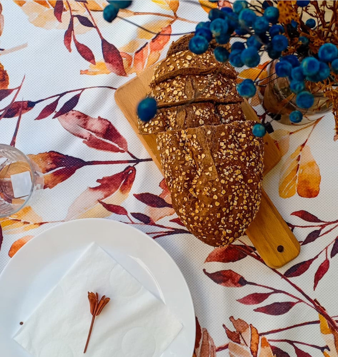 Tablecloth-Autumn Leaves printed 150*140 cm