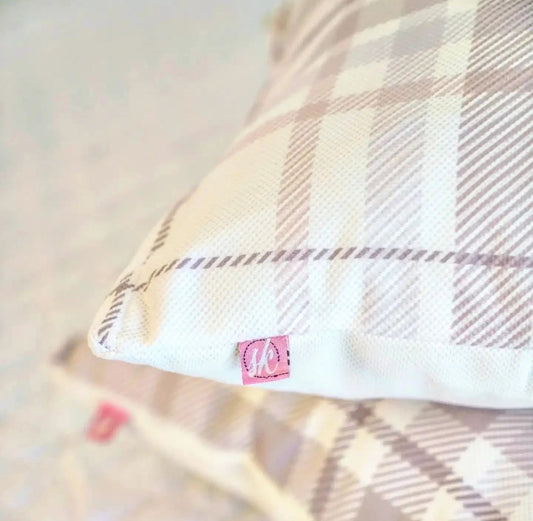 Cushion - Beige Gingham